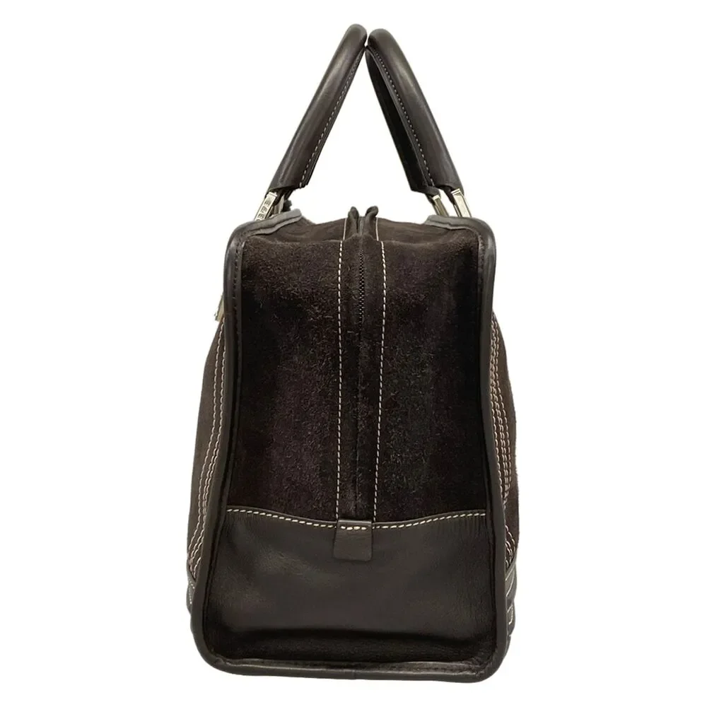 Loewe Amazona 36 Handbag Suede Leather